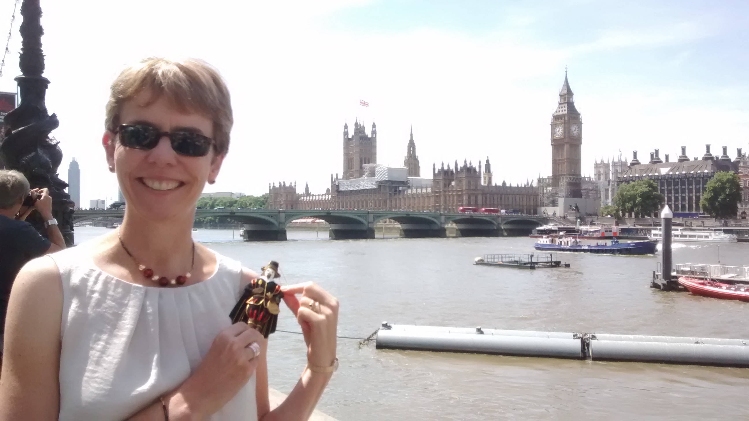 Ally with Guido Fawkes outside the HoP