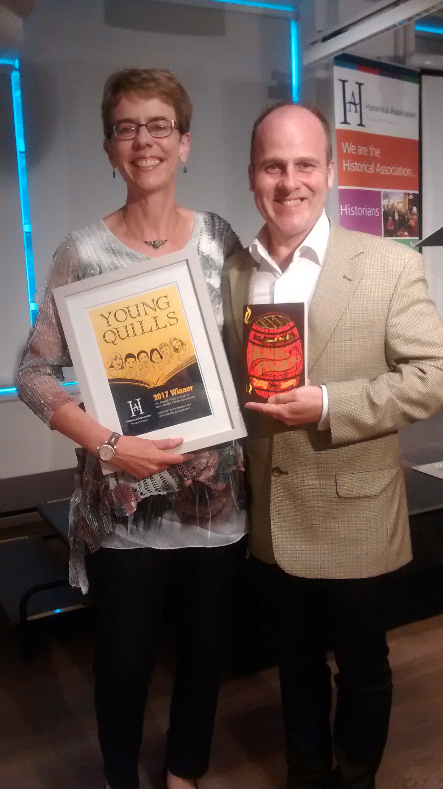 Ally with judge and illustrator Martin Impey